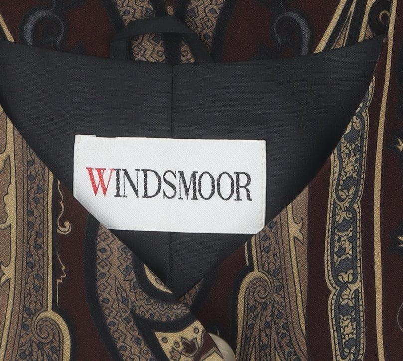 Windsmoor Women's Brown Paisley Button-Up Shirt