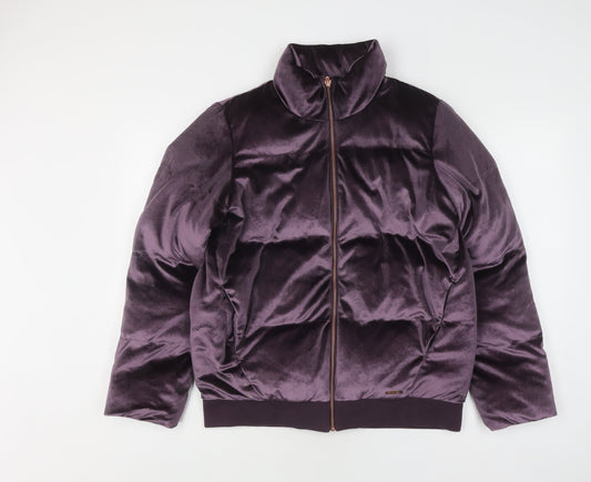 Sweaty Betty Women's Purple Puffer Jacket M