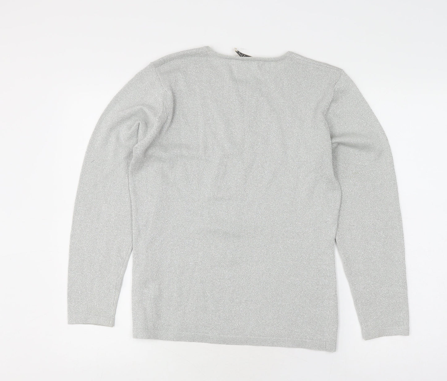 Jacques Vert Women’s Silver Pullover Jumper Size 2