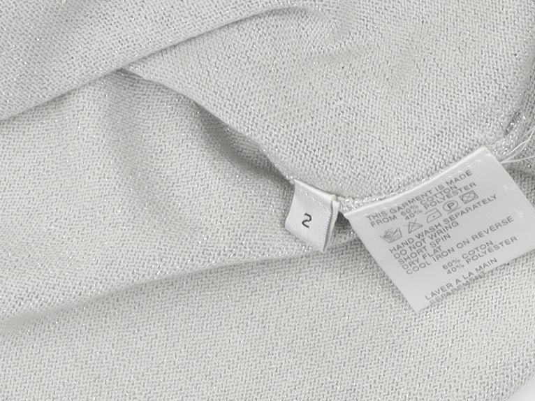 Jacques Vert Women’s Silver Pullover Jumper Size 2