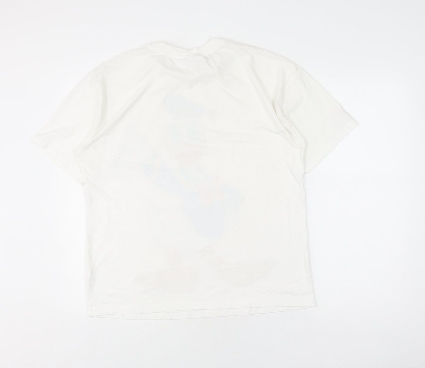 Disney White Donald Duck Unisex Graphic T-Shirt S 10/12