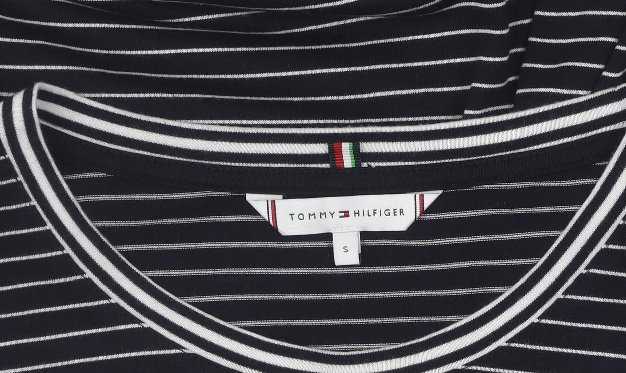 Tommy Hilfiger Women's Black Striped Jersey T-Shirt