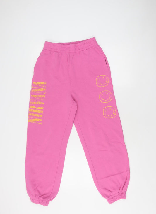 Women's Pink Sweatpants - Music Theme, Elastic Waist
