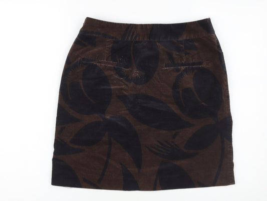 Boden Women's Brown Floral Pencil Skirt Size 10