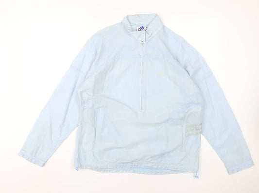 Adidas Men's Blue Windbreaker Jacket Size 34