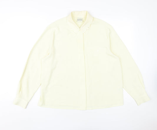 Eastex Women's Ivory Long Sleeve Blouse Size 14
