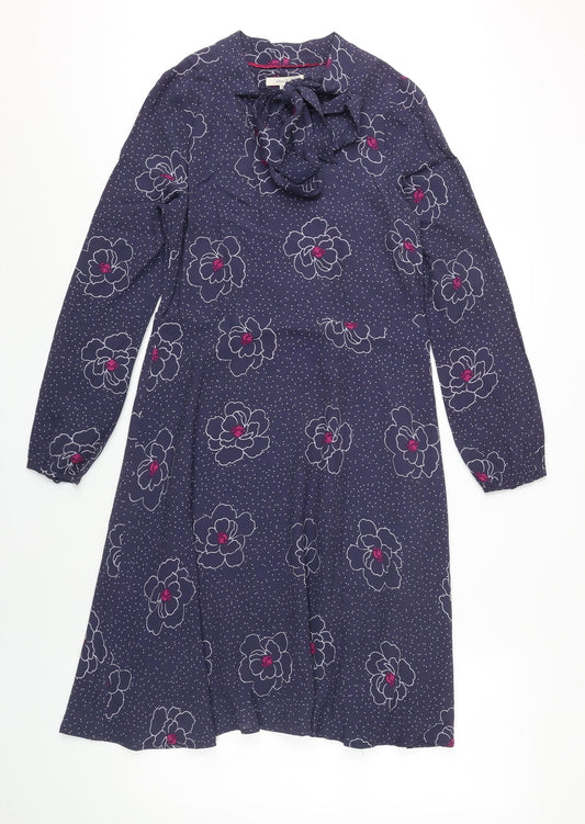 White Stuff Women Floral Long Sleeve Dress Size 10