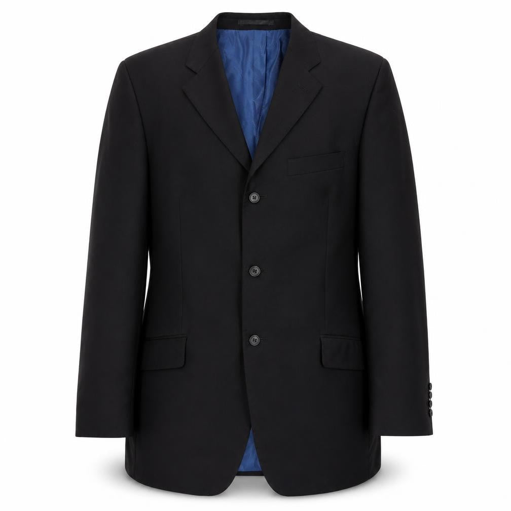 Mens 40 Chest Regular Daniel Hechter Black Three-Button Blazer