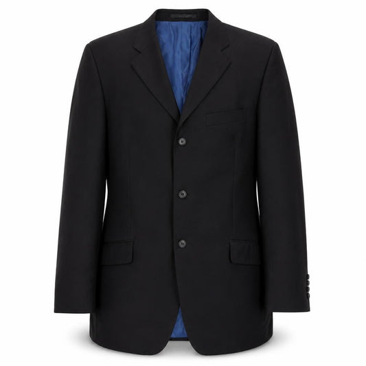 Mens 40 Chest Regular Daniel Hechter Black Three-Button Blazer