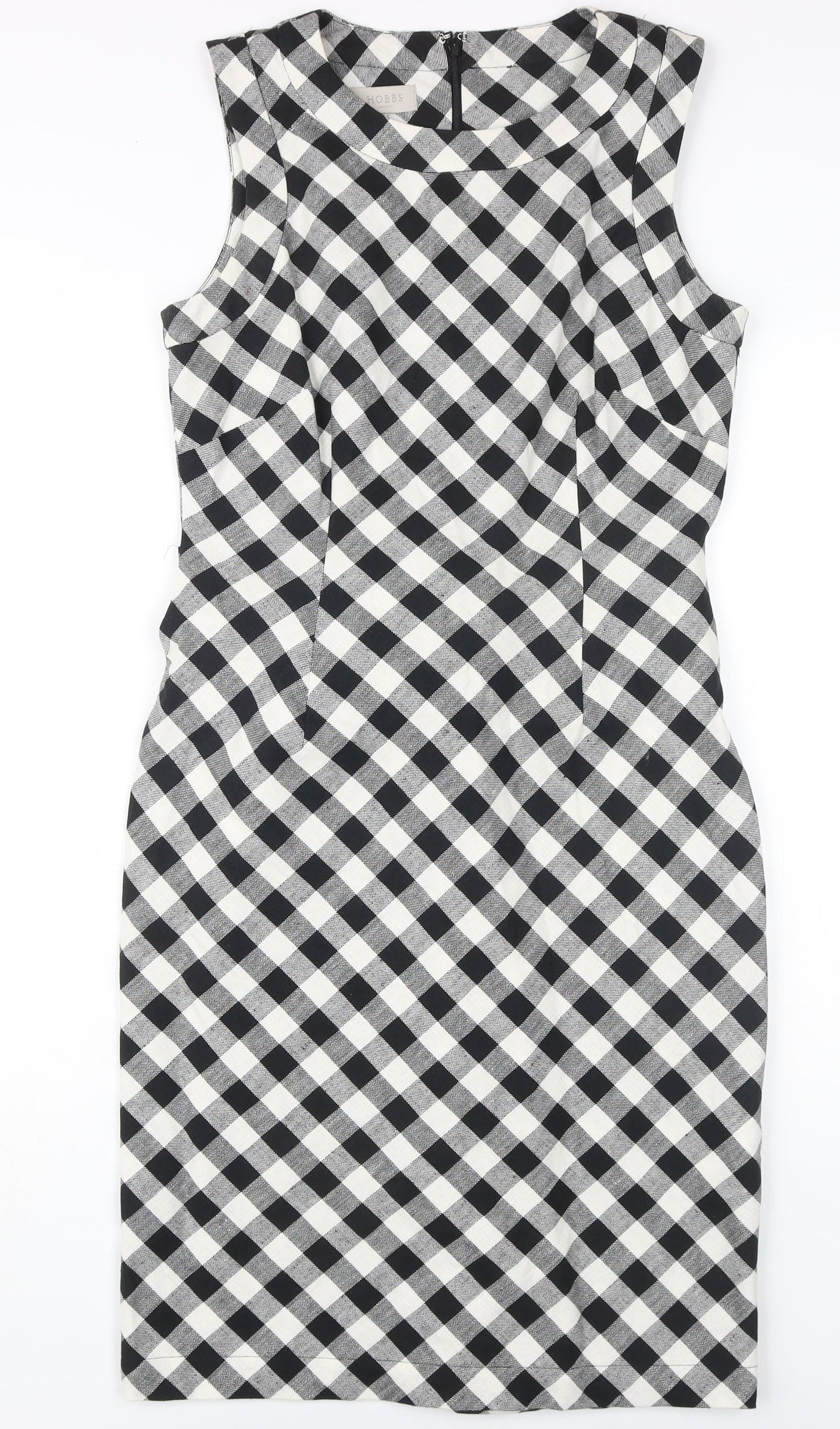 Hobbs Women's Black Check Pencil Dress Size 10