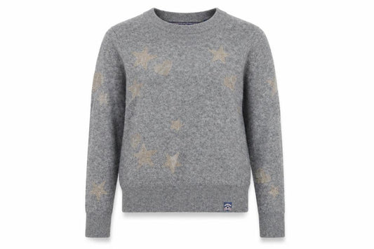Womens UK 12 Regular Superdry Grey Pullover Cable-Knit