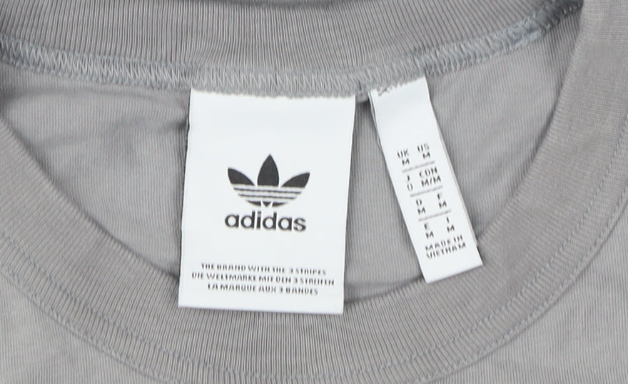 Adidas Men’s Grey Crew Neck T-Shirt, Size M
