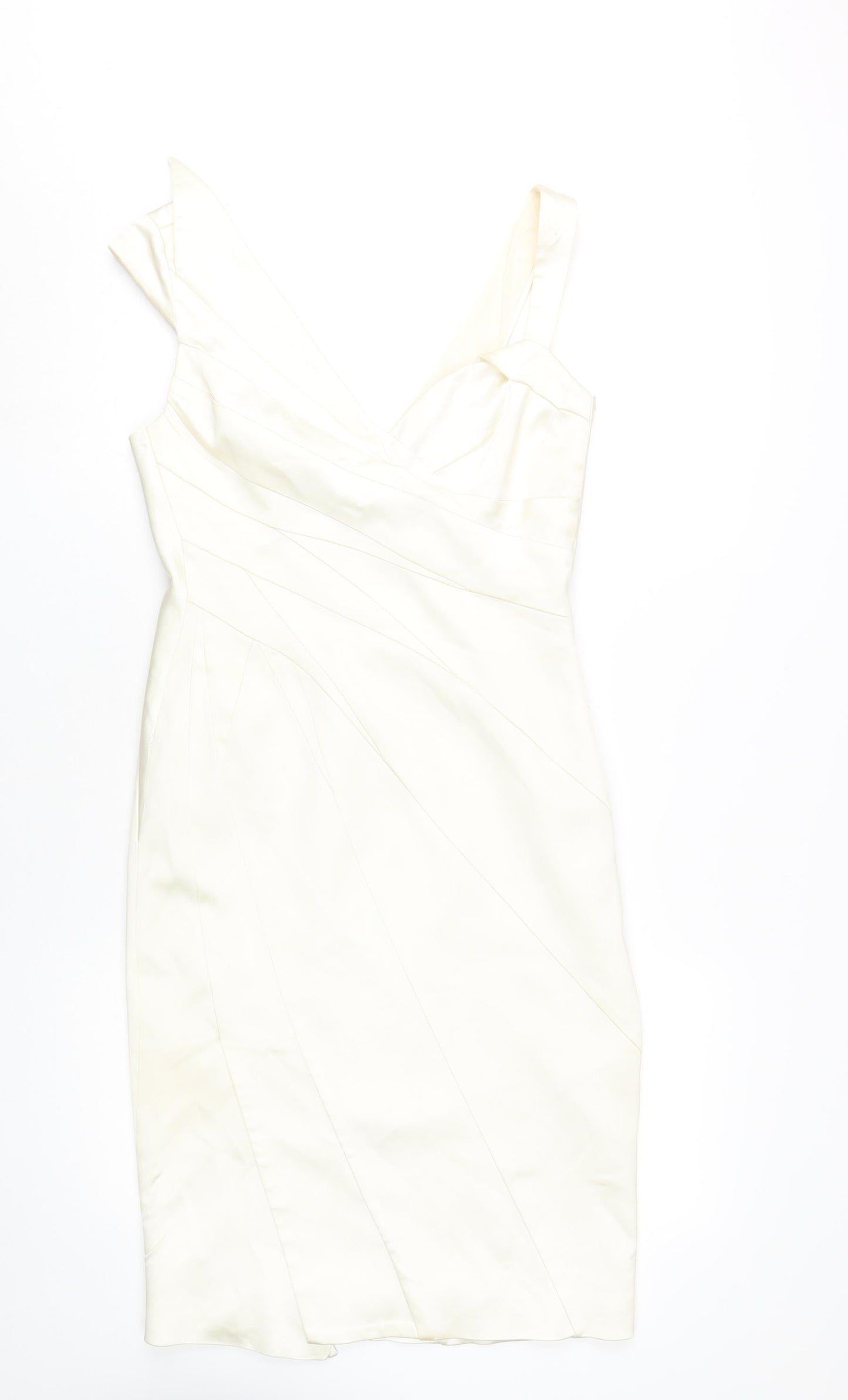 Karen Millen Women's Ivory Bodycon Dress Size 10