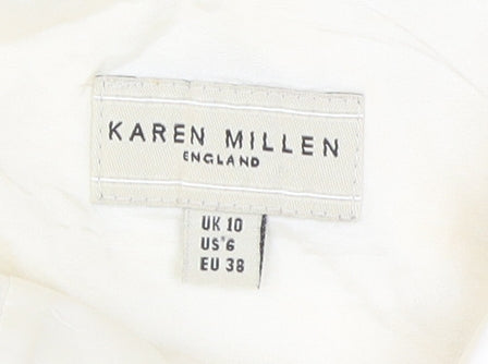 Karen Millen Women's Ivory Bodycon Dress Size 10