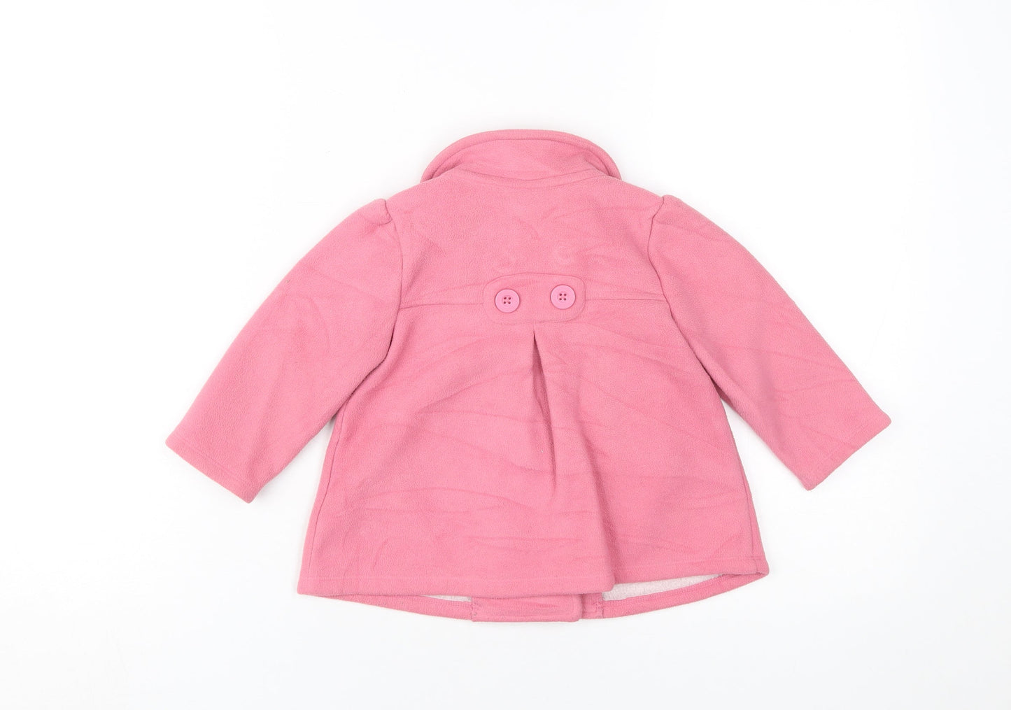 Jasper Conran Girls Pink Basic Coat, 12-18 Months, Double-Breasted