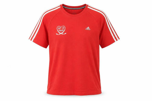 Mens UK Size S adidas Red  Cotton Blend T-Shirt