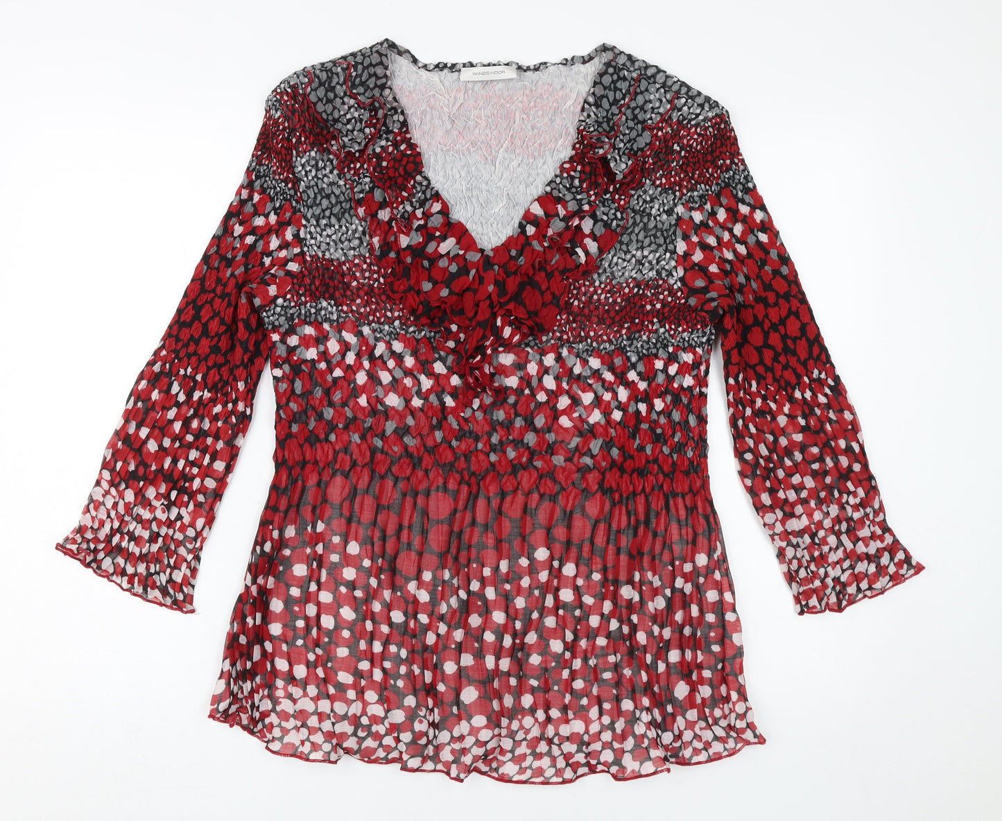 Windsmoor Women’s Red Polka Dot Tunic Blouse