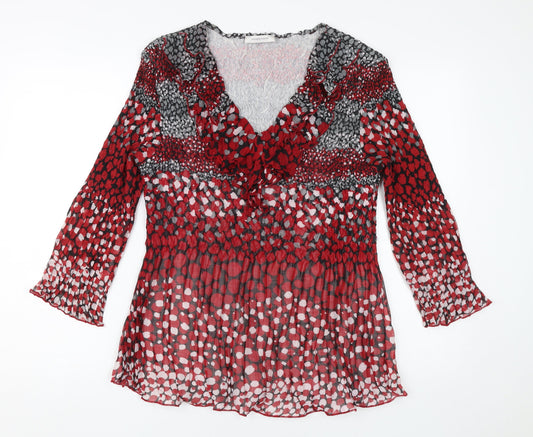 Windsmoor Women’s Red Polka Dot Tunic Blouse
