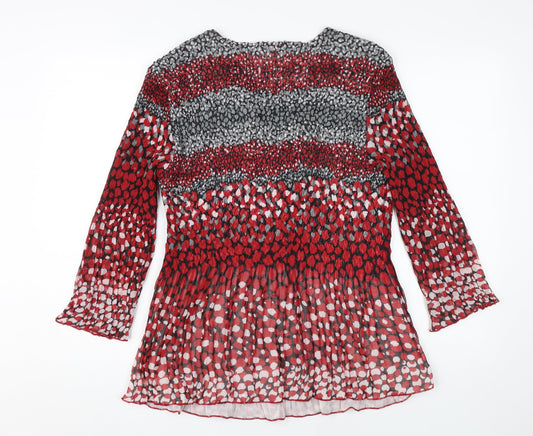 Windsmoor Women’s Red Polka Dot Tunic Blouse