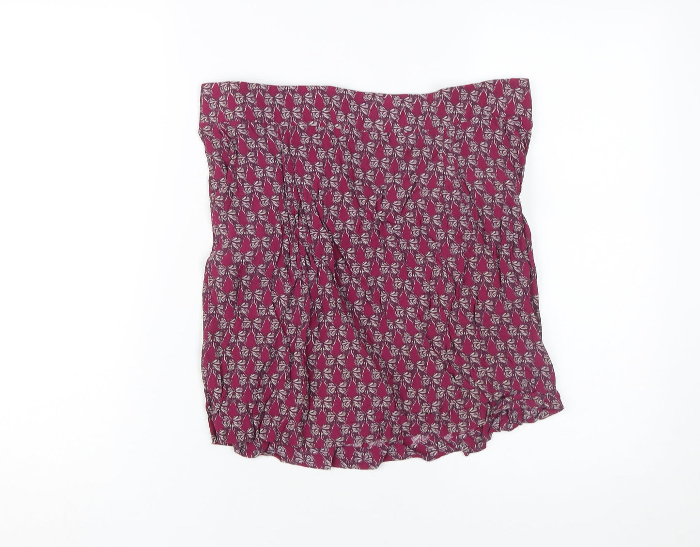 White Stuff Women's Red Floral Skirt, Size 12