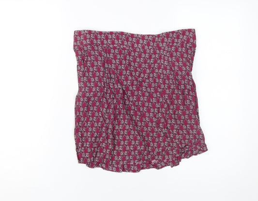 White Stuff Women's Red Floral Skirt, Size 12