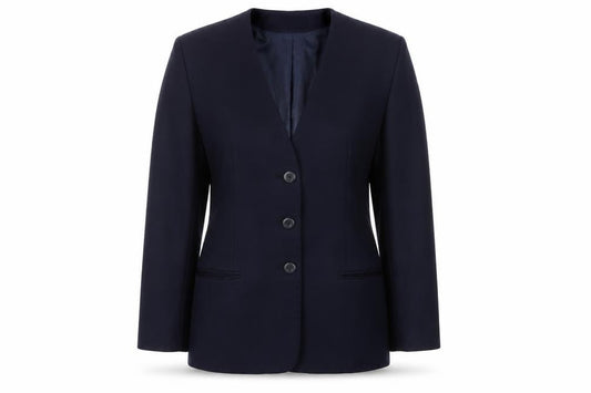 Womens UK Size 10 Regular Alexon Blue Wool Blazer