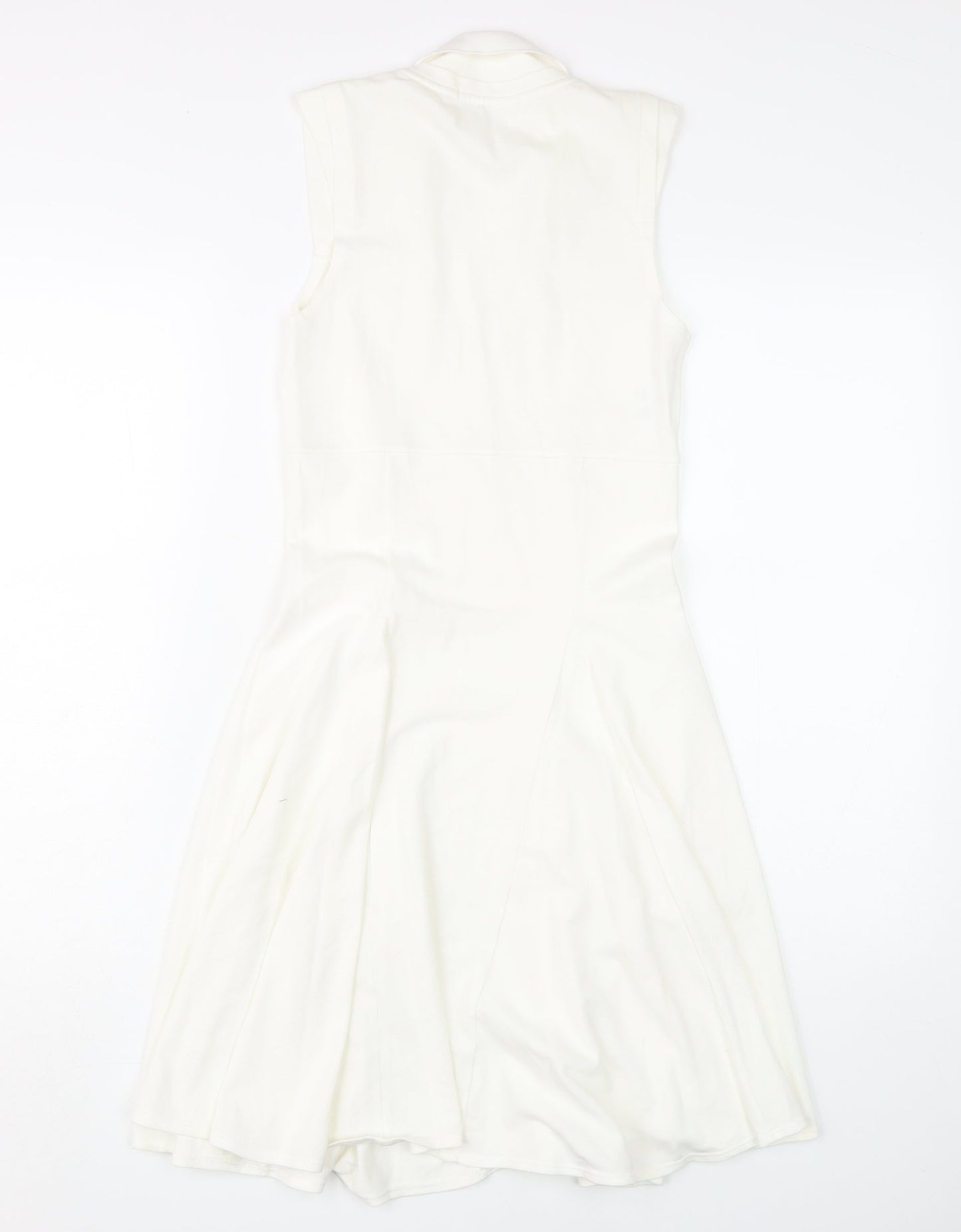 Lacoste Women's White Sleeveless Fit & Flare Dress - Size 4