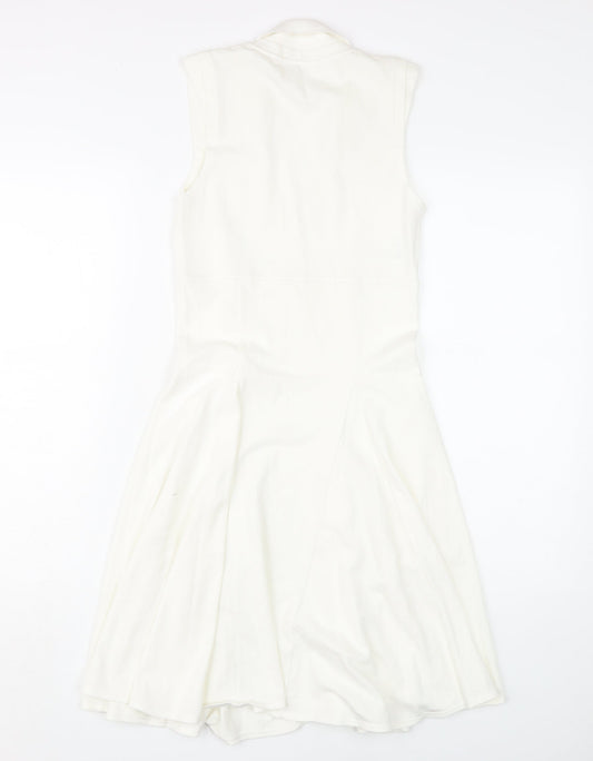 Lacoste Women's White Sleeveless Fit & Flare Dress - Size 4