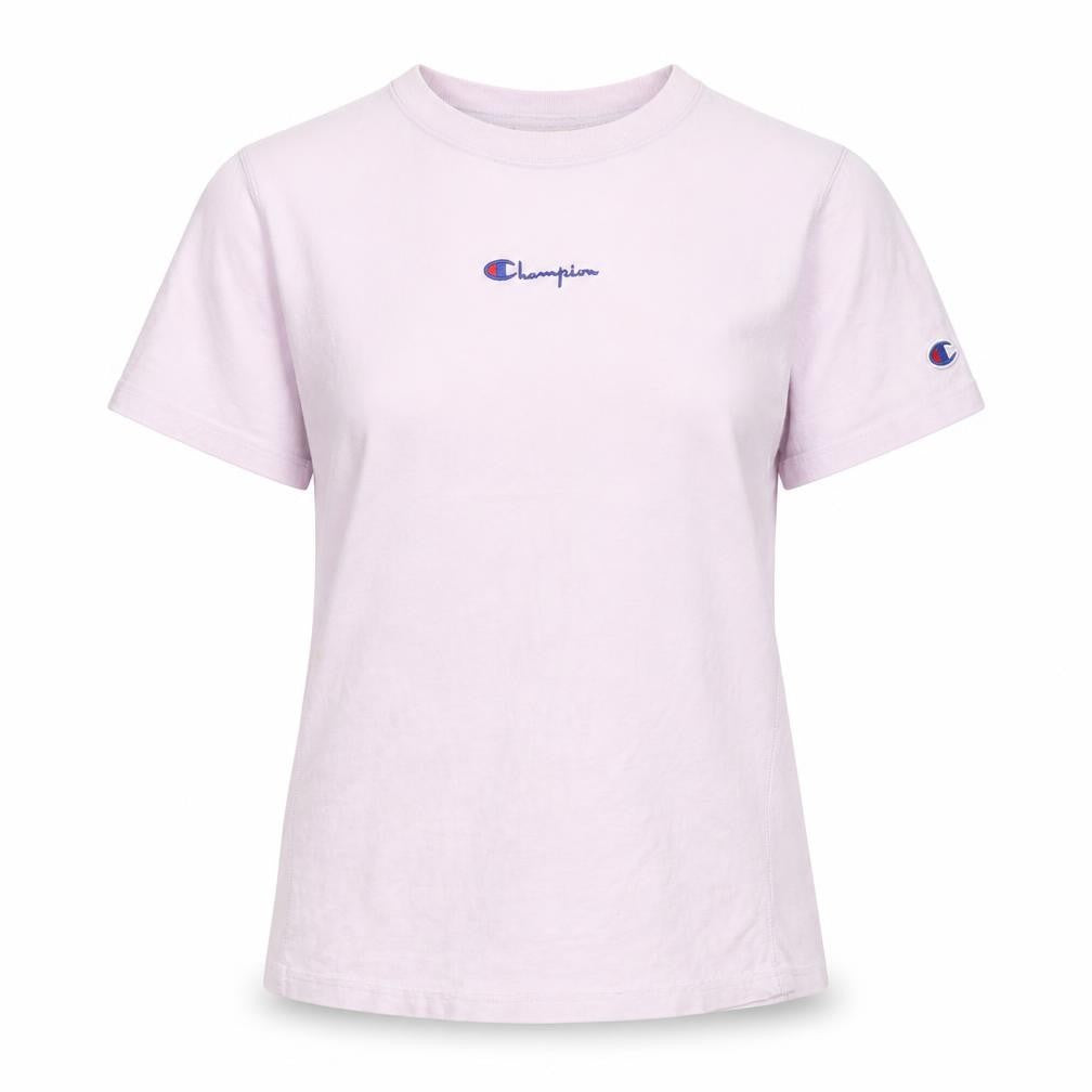 Womens UK Size S Champion Pink 100% Cotton T-Shirt