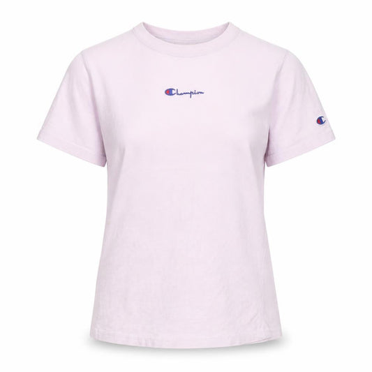 Womens UK Size S Champion Pink 100% Cotton T-Shirt