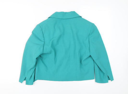 Alexon Women's Green Cropped Blazer, Size 10, Elegant Formal