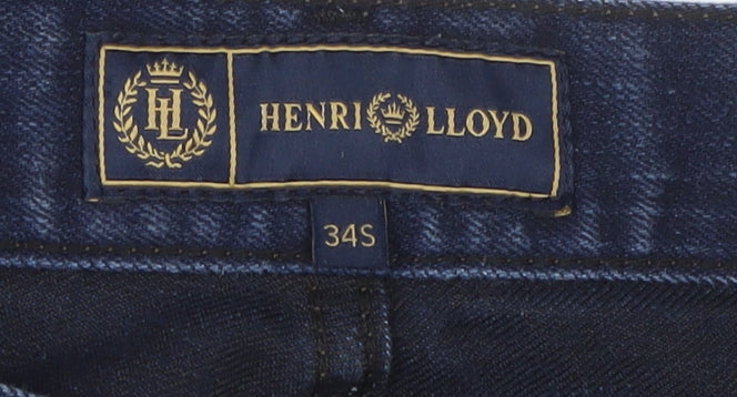 Henri Lloyd Men's Blue Straight Jeans 34S Denim