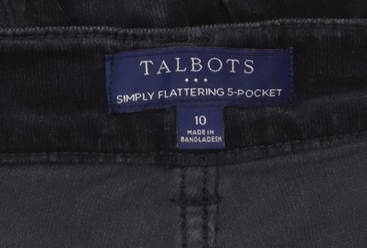 Talbots Women’s Black Corduroy Trousers Size 10