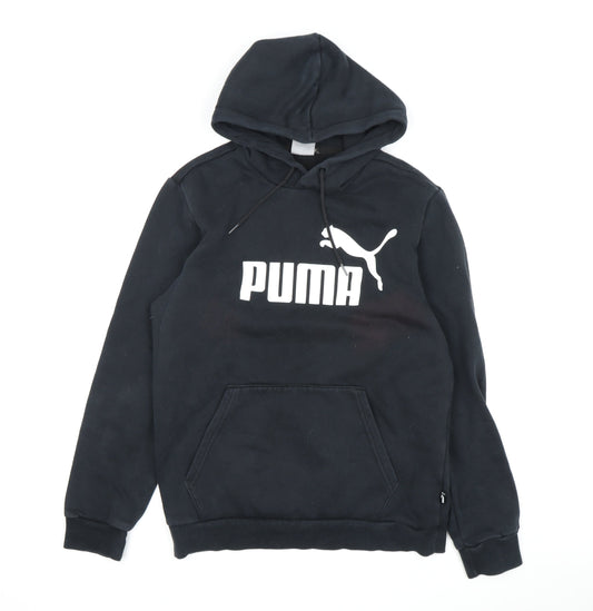 Puma Men's Black S Pullover Hoodie with Logo