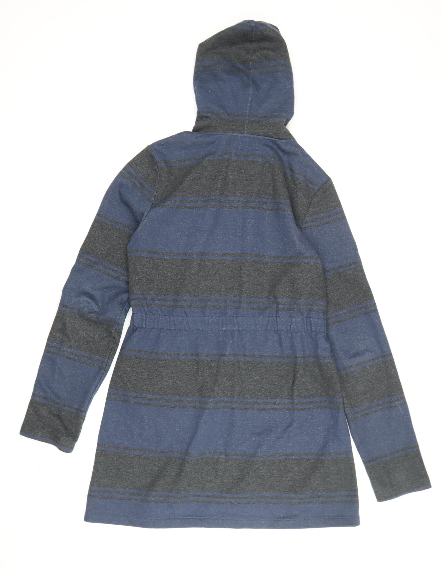 Vans Women's Blue Full Zip Hoodie L - Hooded & Striped