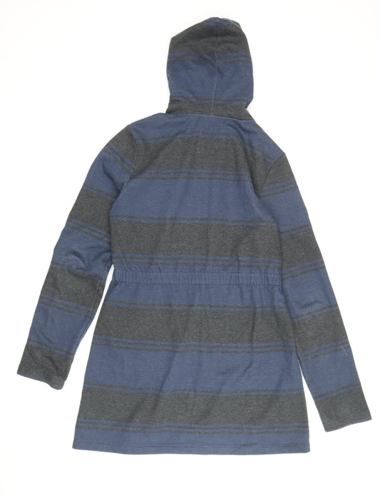 Vans Women's Blue Full Zip Hoodie L - Hooded & Striped