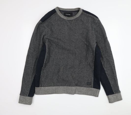 Firetrap Men's Grey Crew Neck Sweatshirt L