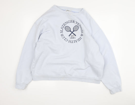 Slazenger Women's Blue Sweatshirt, Size 14, Sports Logo