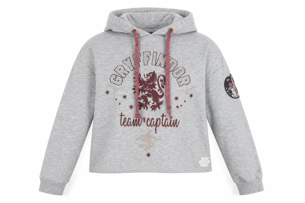 Womens UK S Regular Harry Potter Grey Pullover Hoodie