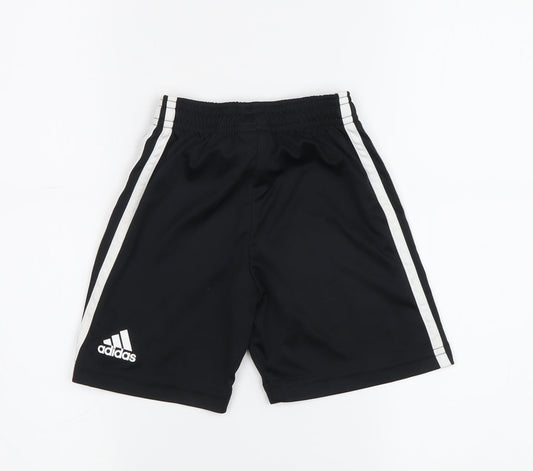 Adidas Unisex Black Sports Shorts - Size 10-12