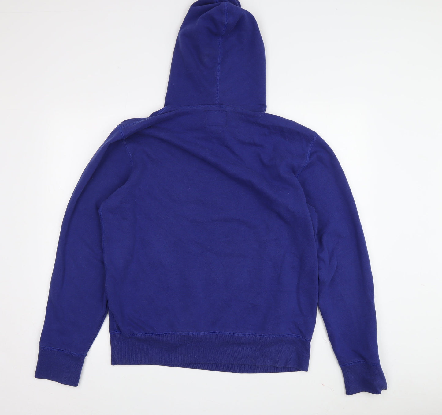 47 Men's Blue Pullover Hoodie M with Logo