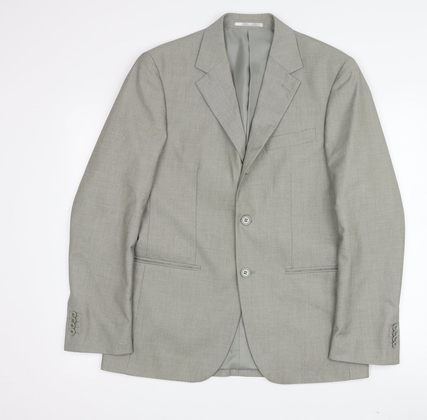 Dan John Men's Grey Blazer, Size 46, Formal Classic Style