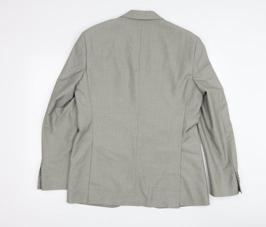 Dan John Men's Grey Blazer, Size 46, Formal Classic Style