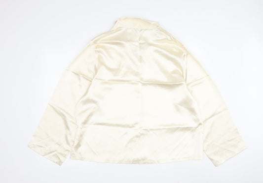 Marks and Spencer Women's Ivory Satin Pyjama Top, Size 20