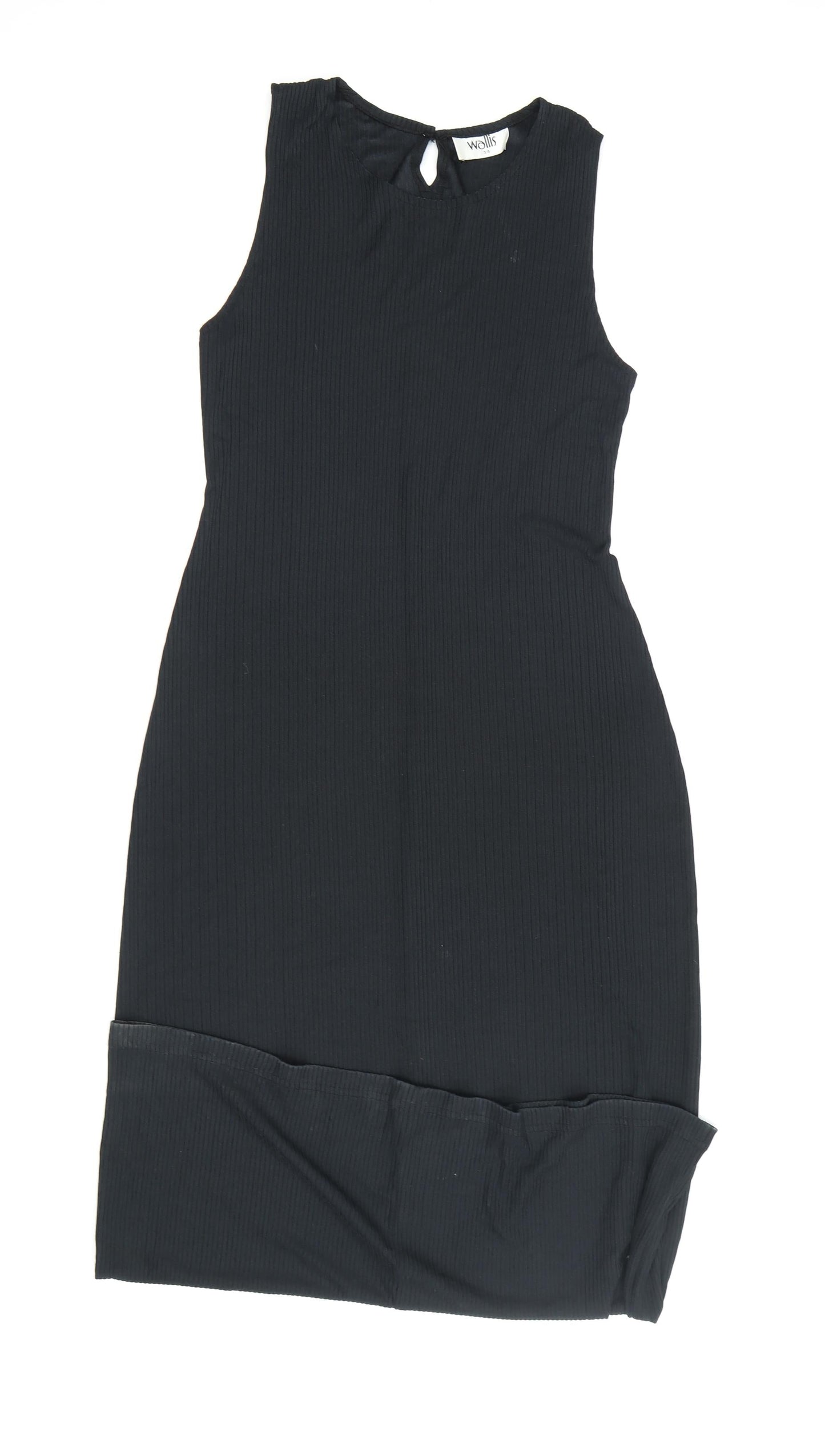 Wallis Women's Black Sleeveless Dress Size 14