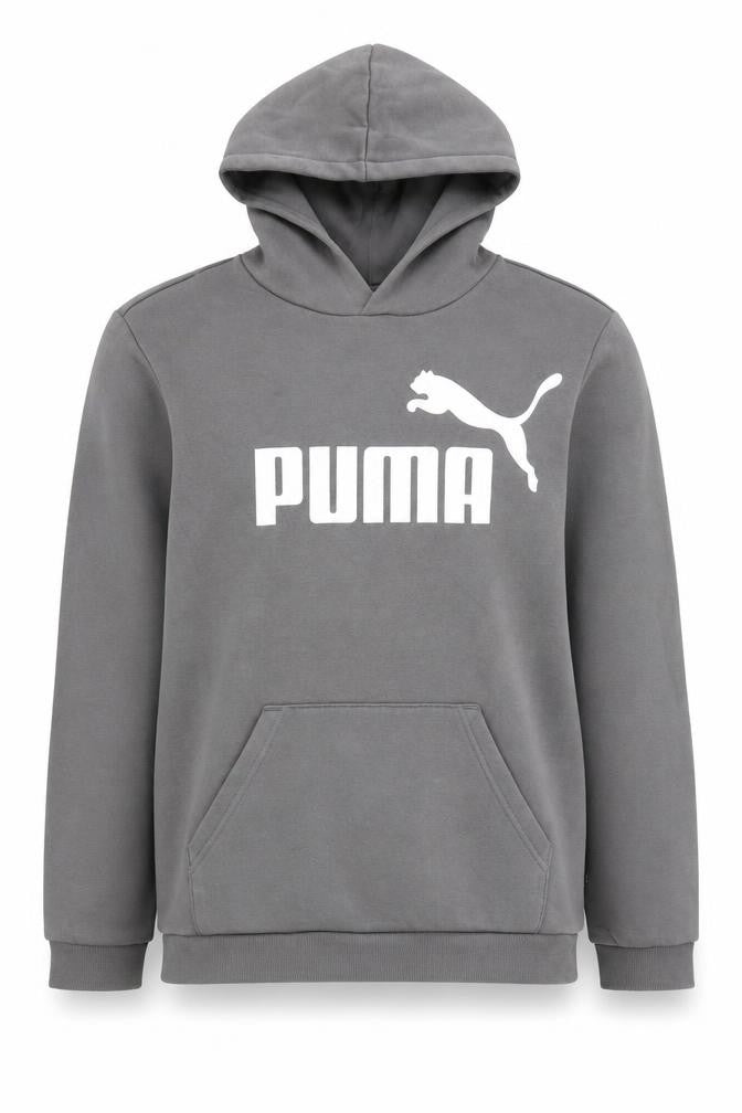 Teens UK L Regular PUMA Grey Hoodie Sweatshirt
