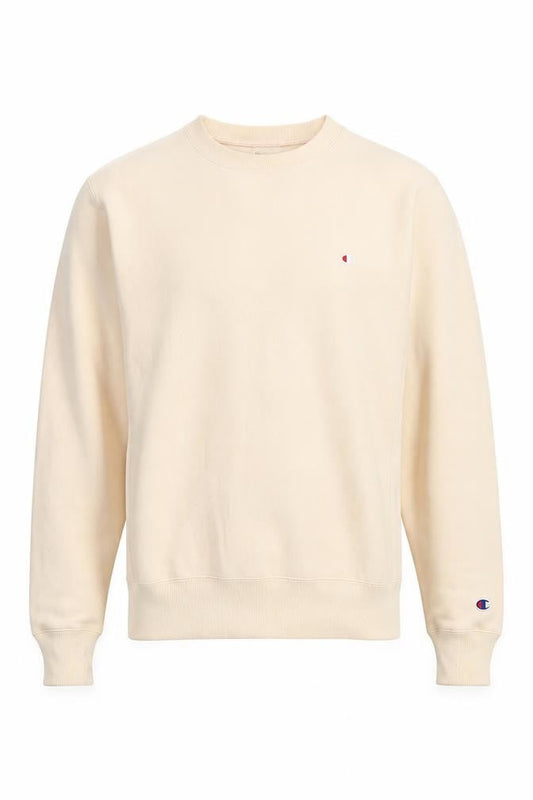 Mens UK S Regular Champion Beige Pullover Sweatshirt