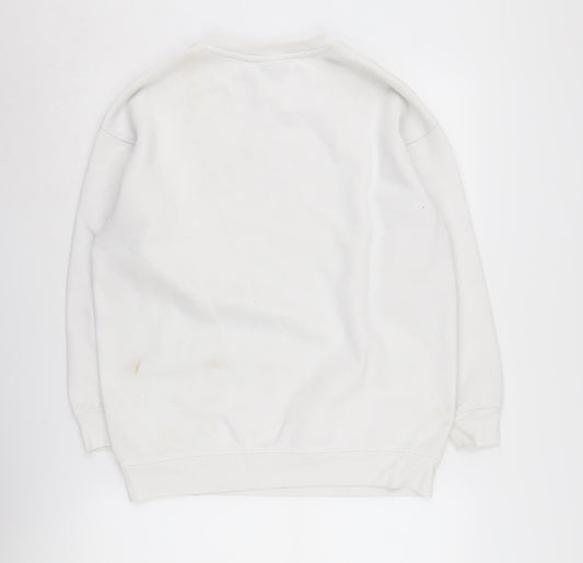 Keith Haring Women's White Graphic Pullover Sweatshirt 2XS