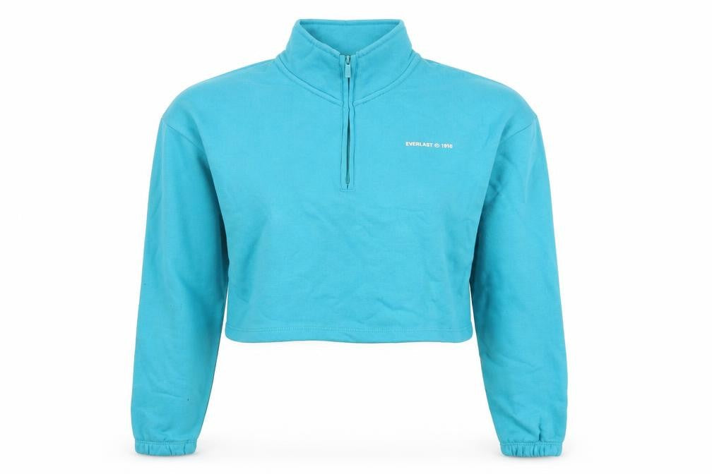Womens UK 12  Everlast Blue Henley Sweatshirt