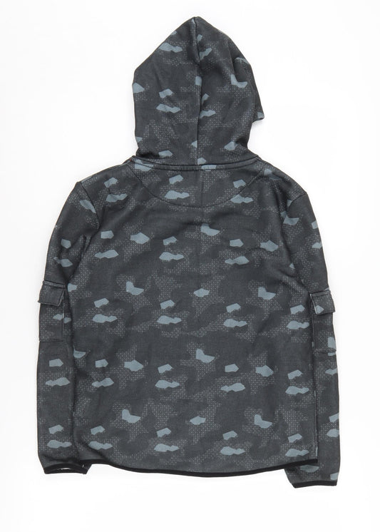 DFND Boys' Black Camouflage Logo Hoodie 11-12 Years